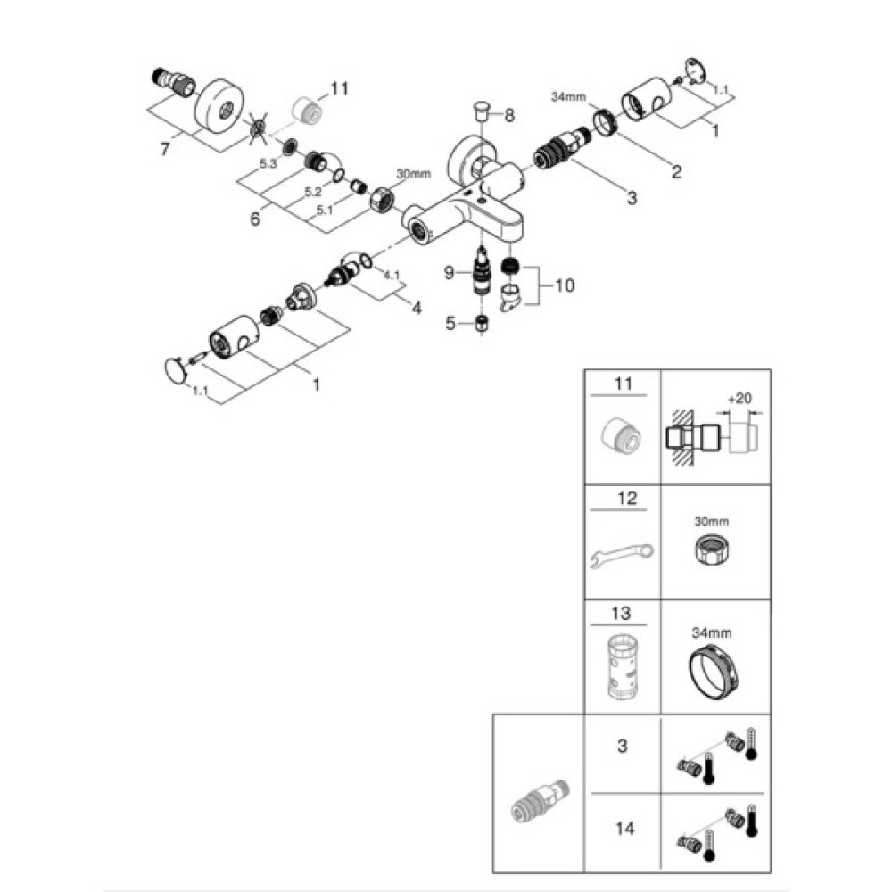 Змішувач Grohe QuickFix Precision Get (34774000)