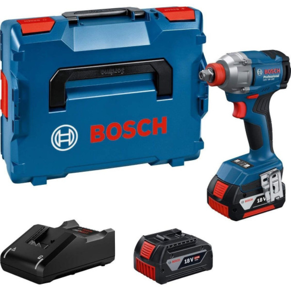 Гайковерт ударний акумуляторний Bosch Professional GDX 18V-285 18В 2x4А·год до 285Нм 3600об/хв квадрат 1/2" ЗП кейс 1.1кг