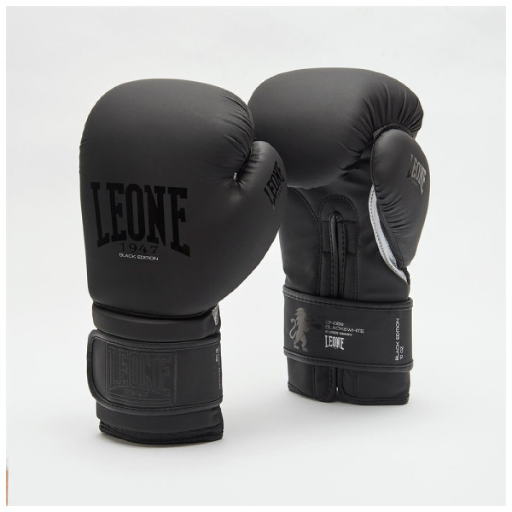 Боксерські рукавички Leone GN059 Black/White 10 унцій (GN059_Bl/White_10oz)