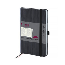 Тижневик Axent датований 2026 Partner Lines 125х195, чорний (8515-26-01-A)