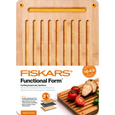 Дошка для нарізання Fiskars Functional Form бамбукова (1059230) Дошка для нарізання Fiskars Functional Form бамбукова (1059230)
