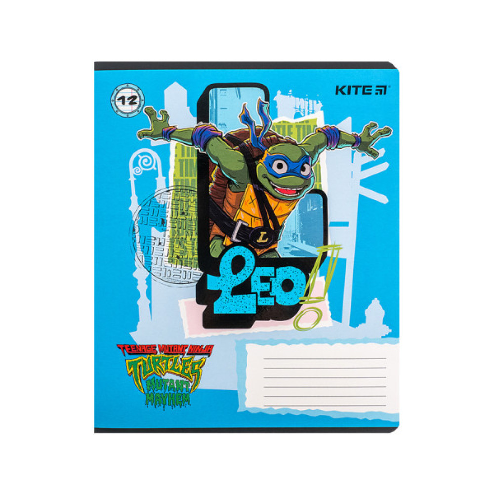 Зошит Kite Ninja Turtles, 12 аркушів, лінія (NT24-234)