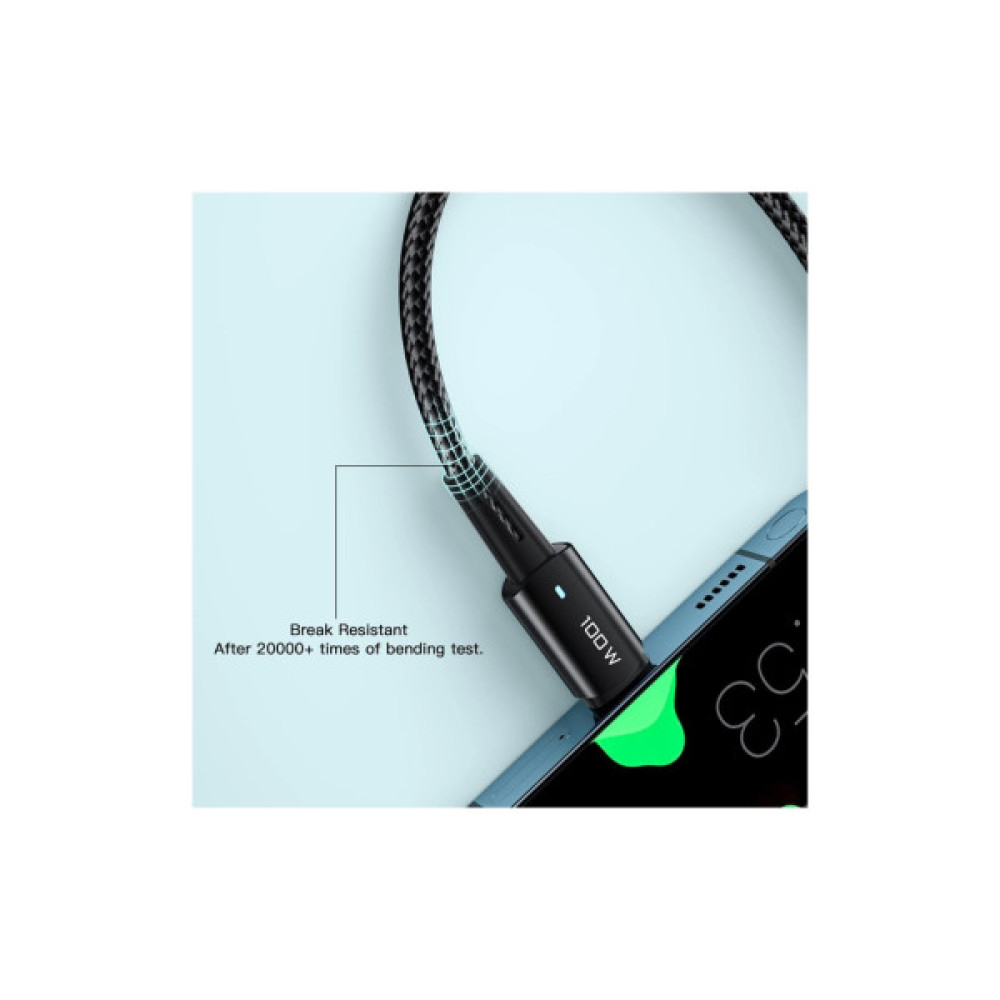 Дата кабель USB-C to USB-C 1.0m 100W black Essager (EXCTT1-CG01)