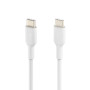 Кабель USB-C > USB-C заряджання/синхронізації Belkin 1м, 60Вт, Type-C, PVC, білий