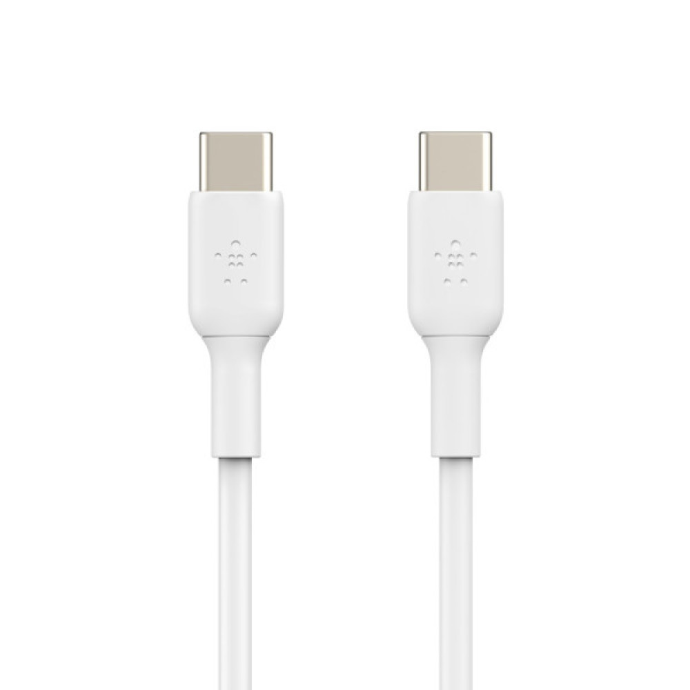 Кабель USB-C > USB-C заряджання/синхронізації Belkin 1м, 60Вт, Type-C, PVC, білий