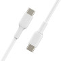 Кабель USB-C > USB-C заряджання/синхронізації Belkin 1м, 60Вт, Type-C, PVC, білий