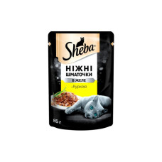 Вологий корм для кішок Sheba cij POU з куркою в желе 85 г (4770608257224)