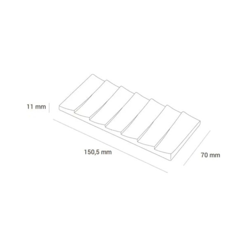 Форма для шоколаду Silikomart Onda T 150x70 h11 мм 3 шт (CH002)