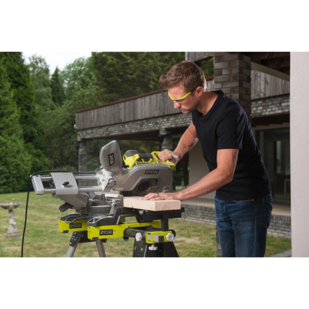 Пила торцювальна Ryobi EMS305RG з протяжкою 2200Вт диск 305мм лазер 20.7кг