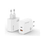 Зарядний пристрій Grand-X GaN 1xUSB-C + 1xUSB 65W PD3.0 QC4.0 AFC SCP FCP white (CH-960W)