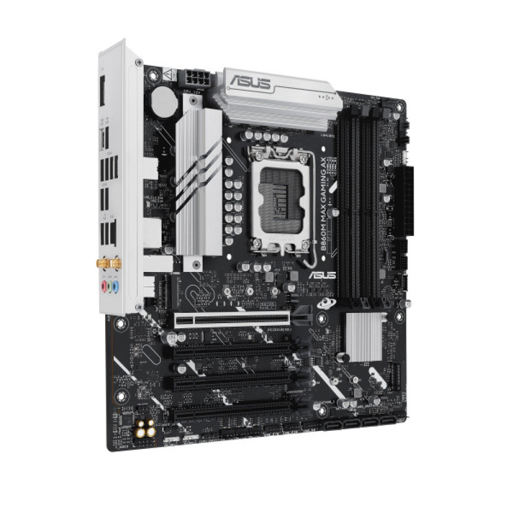 Материнcька плата ASUS B860M MAX GAMING AX s1851 B860 4xDDR5 M.2 DP USB Type-C Wi-Fi BT mATX