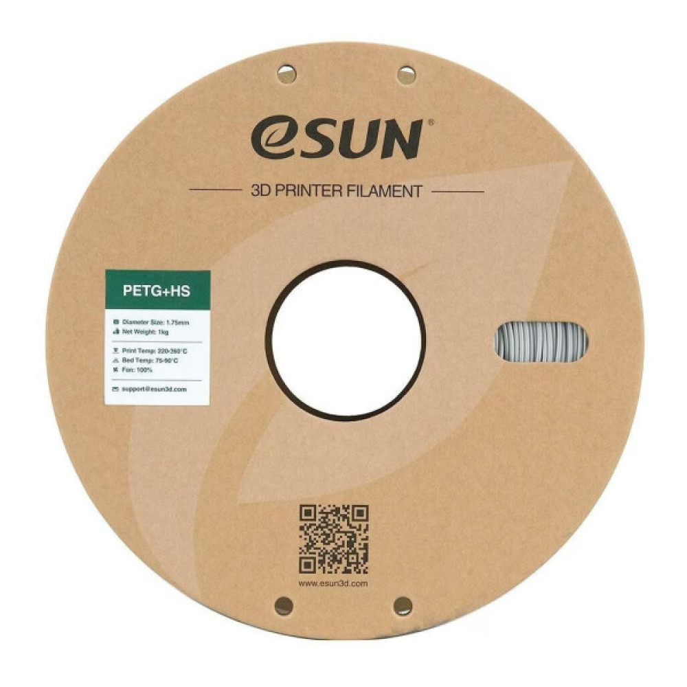 Пластик для 3D-принтера eSUN ePETG+HIGH SPEED 1,75mm 1kg SOLID SILVER (EPETG+HS-P175SS1)