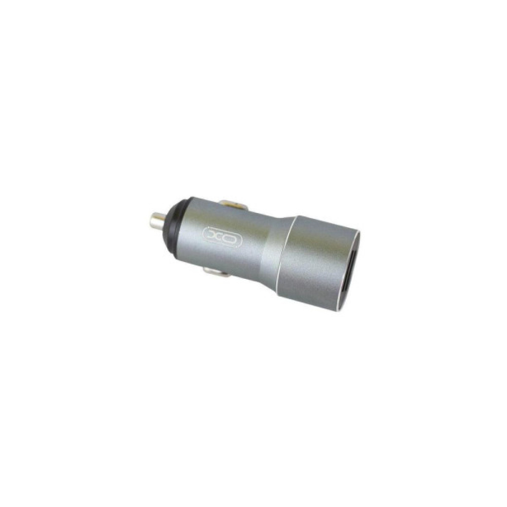 Зарядний пристрій XO TZ09 2.4A/2 USB + cable Type-C Grey (XO-TZ09T-GR)