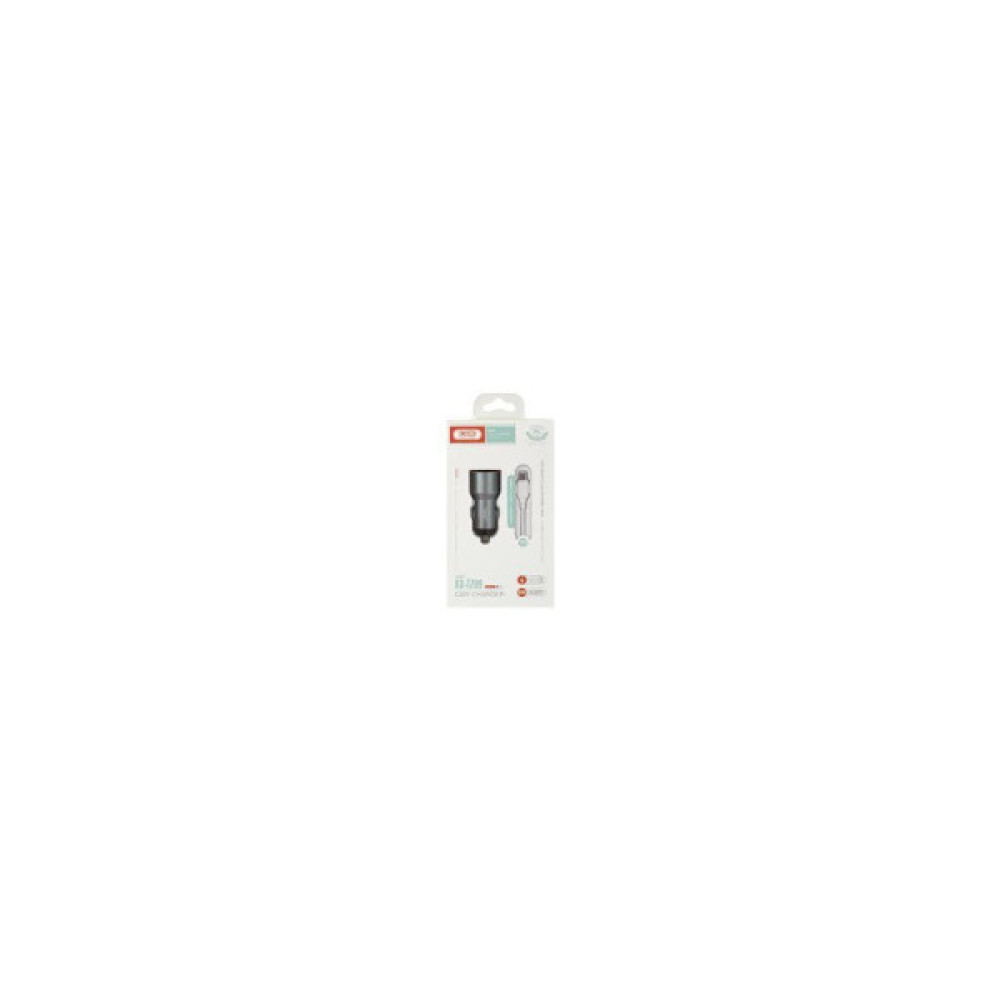 Зарядний пристрій XO TZ09 2.4A/2 USB + cable Type-C Grey (XO-TZ09T-GR)