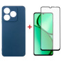 Чохол до мобільного телефона Dengos Realme C63 Carbon + glass Blue (DG-KM-104) Чохол до мобільного телефона Dengos Realme C63 Carbon + glass Blue (DG-KM-104)