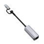 Адаптер USB-C + USB A to RJ45 Ethernet 1000Mbps ColorWay (CW-AD-CRG) Адаптер USB-C + USB A to RJ45 Ethernet 1000Mbps ColorWay (CW-AD-CRG)
