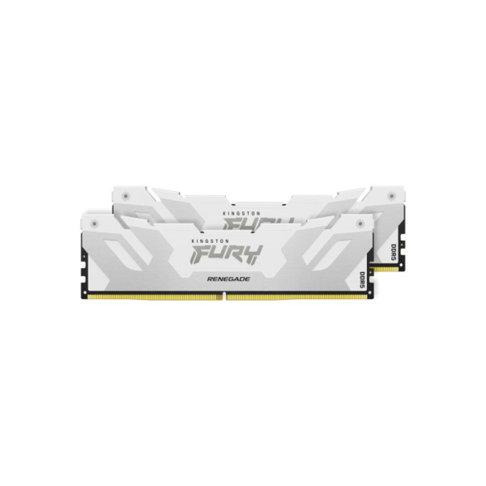 Модуль пам'яті для комп'ютера DDR5 32GB (2x16GB) 8000 MHz Renegade White Kingston Fury (ex.HyperX) (KF580C38RWK2-32)