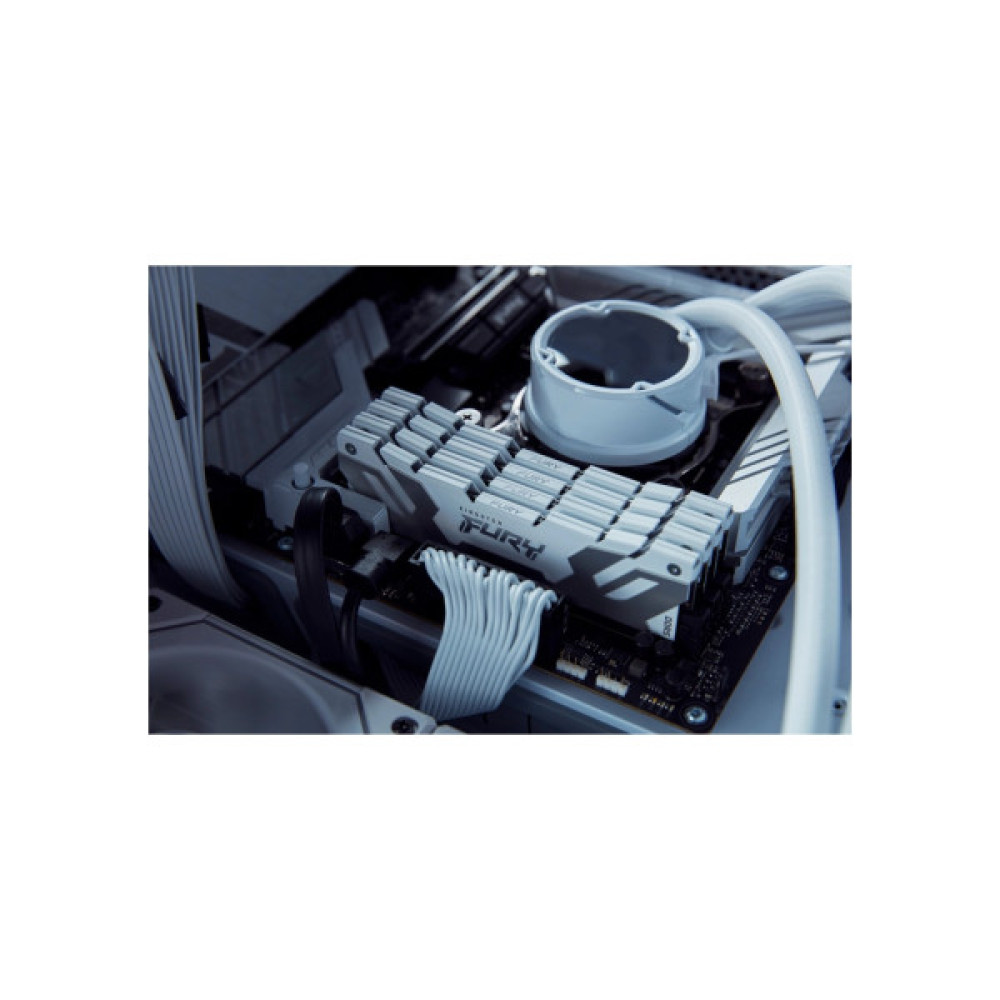 Модуль пам'яті для комп'ютера DDR5 32GB (2x16GB) 8000 MHz Renegade White Kingston Fury (ex.HyperX) (KF580C38RWK2-32)