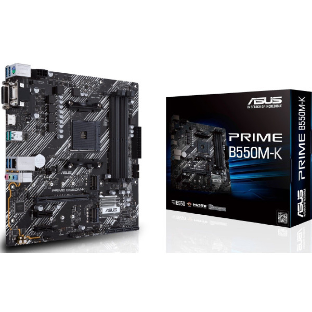 Материнcька плата ASUS PRIME B550M-K sAM4 B550 4xDDR4 M.2 HDMI DVI D-Sub mATX
