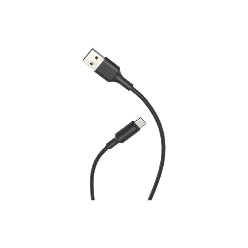 Дата кабель USB 2.0 AM to USB-C 1.0m 2A X25 black HOCO (6957531080145)