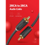 Кабель мультимедійний 2xRCA M to 2xRCA M 1.0m AV104 black Ugreen (30747) Кабель мультимедійний 2xRCA M to 2xRCA M 1.0m AV104 black Ugreen (30747)