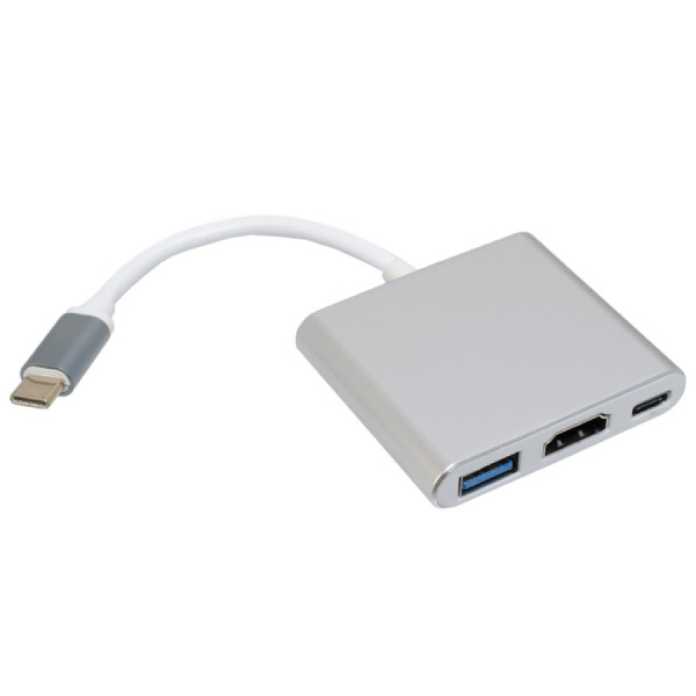 Концентратор Patron USB-C to HDMI + USB 3.0 + USB-C 0.1m black (ADAPT-PN-TYPE-C-HUB) Концентратор Patron USB-C to HDMI + USB 3.0 + USB-C 0.1m black (ADAPT-PN-TYPE-C-HUB)