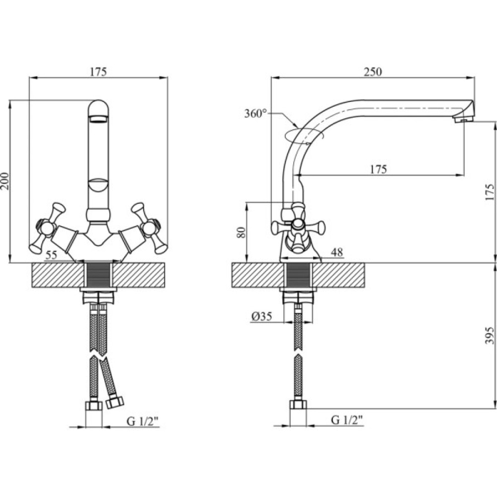 Змішувач Kroner Rhein-C033 (CV018075)