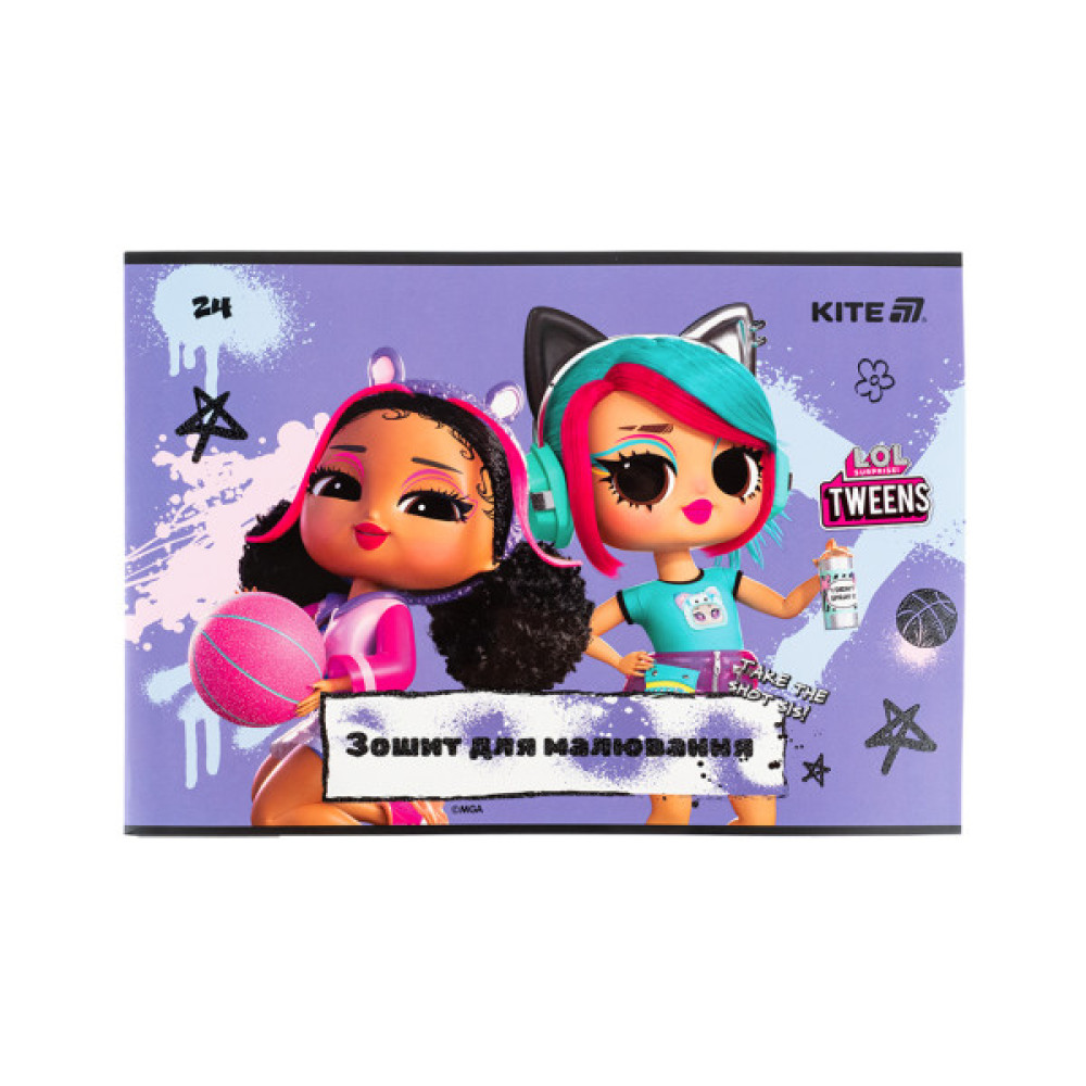 Альбом для малювання Kite LOL, 24 аркуша (LO25-242)
