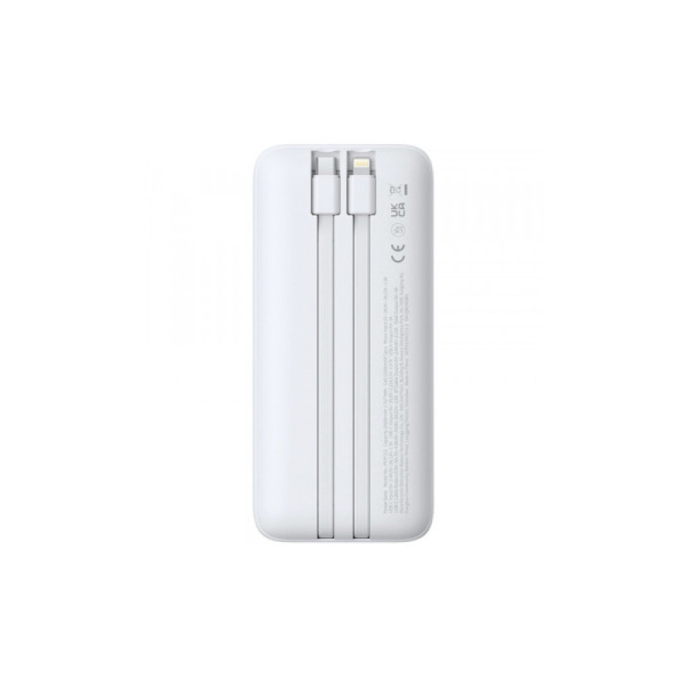 Батарея універсальна Baseus Lipow 20000mAh 22,5W PD, QC/3.0, White (P10079102213-00)