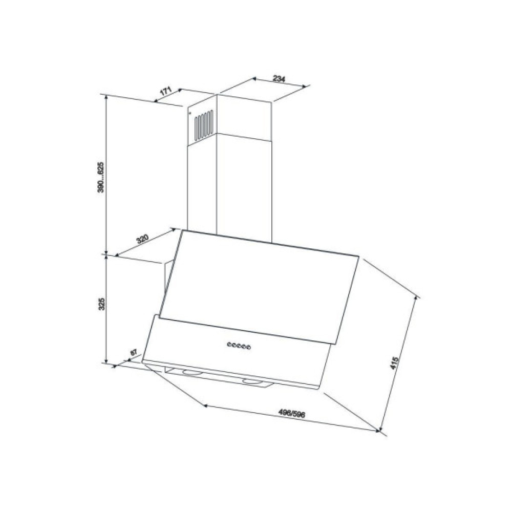 Витяжка кухонна Eleyus Della 700 60 BL