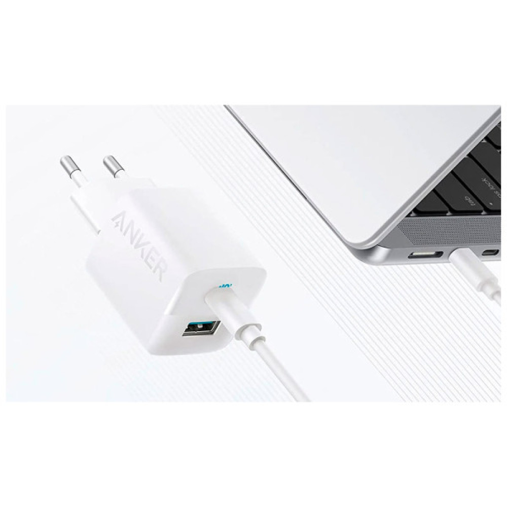 Зарядний пристрій Anker PowerPort 323 33W USB-C + USB-C White (A2331G21)
