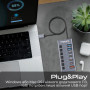Концентратор Promate USB Hub 7 ports gegahub-10g (gegahub-10g) Концентратор Promate USB Hub 7 ports gegahub-10g (gegahub-10g)