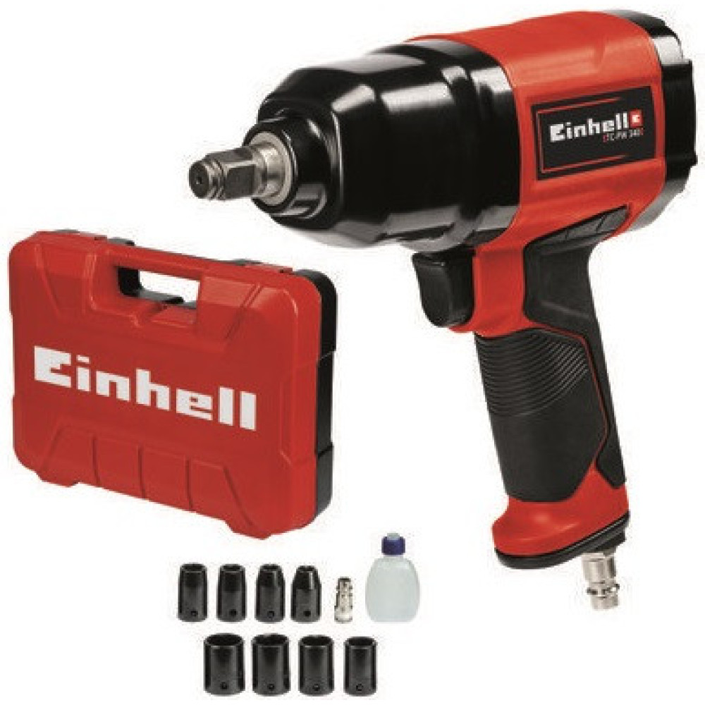 Гайковерт Einhell TC-PW 340 пневматичний, 340Нм, 6.3бар, 142л/хв, 1.9кг