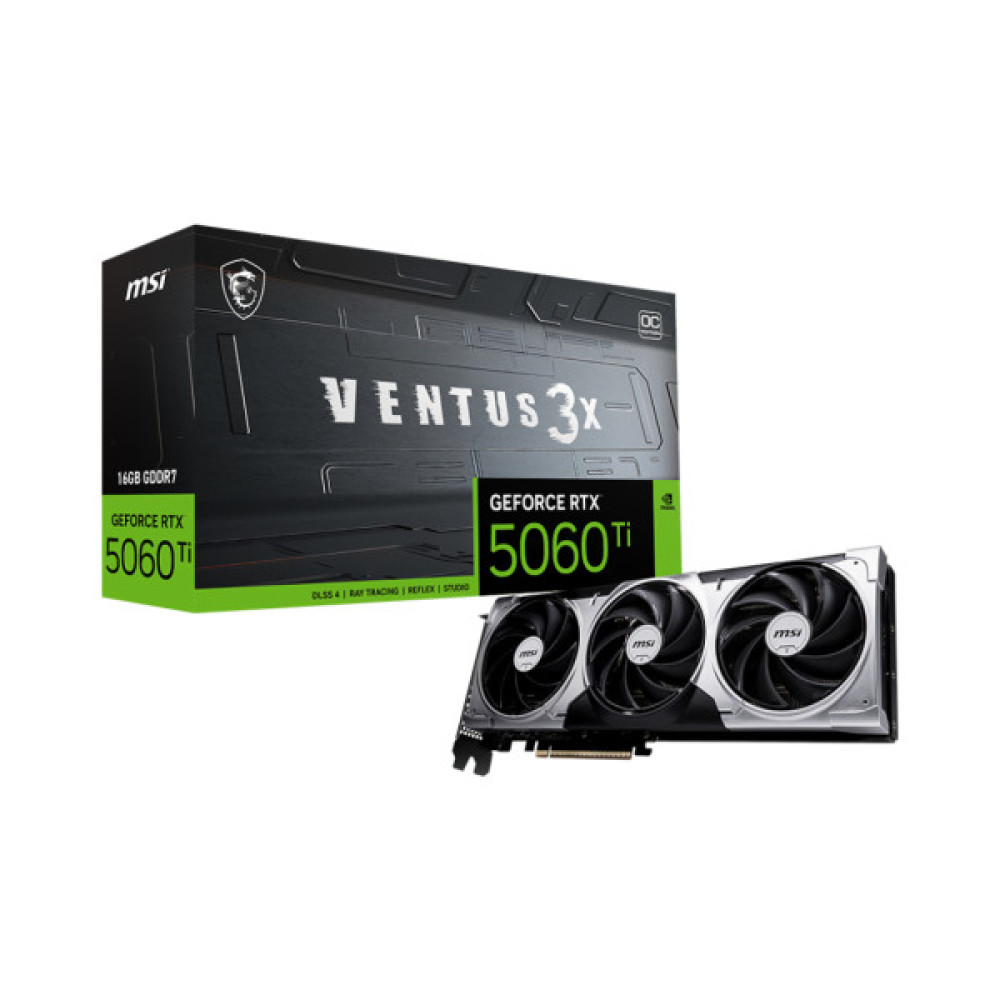 Відеокарта MSI GeForce RTX5060Ti 16Gb VENTUS 3X OC (RTX 5060 Ti 16G VENTUS 3X OC)