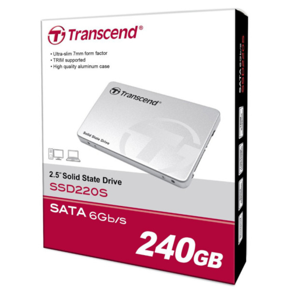 Накопичувач SSD 2.5" 240GB Transcend (TS240GSSD220S)
