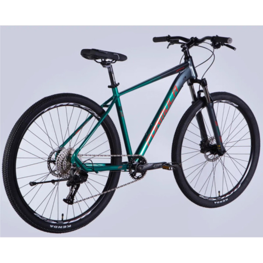 Велосипед Formula 29" ZEPHYR 1.0 HDD рама-19" AL 2026 темно-сріблястий з зеленим (OPS-FR-29-449)