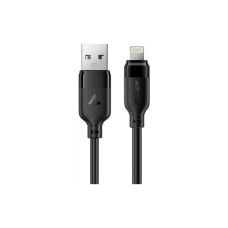 Дата кабель USB 2.0 AM to Lightning 2.0m 2.4A TPE black Acefast (6974316286271)