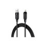Дата кабель USB 2.0 AM to Lightning 2.0m 2.4A TPE black Acefast (6974316286271)