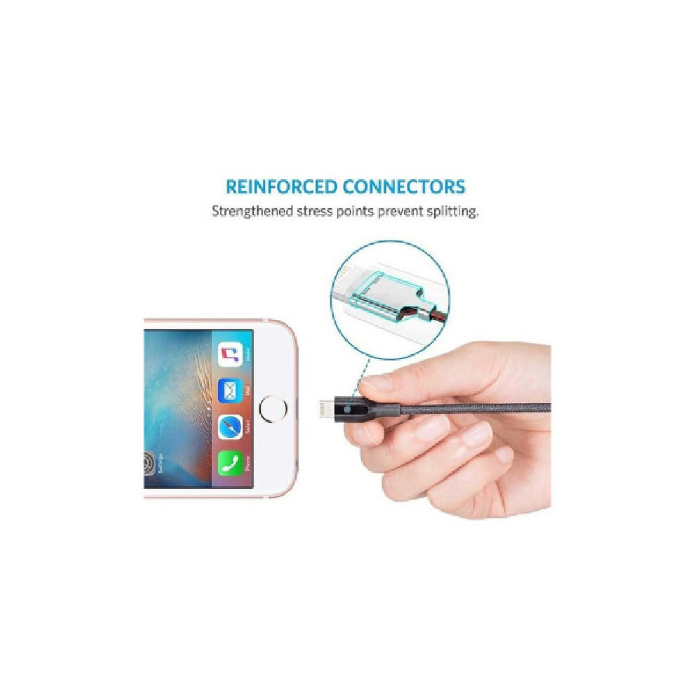 Дата кабель USB 2.0 AM to Lightning 1.8m black Anker (A8013H11/A8013H12)