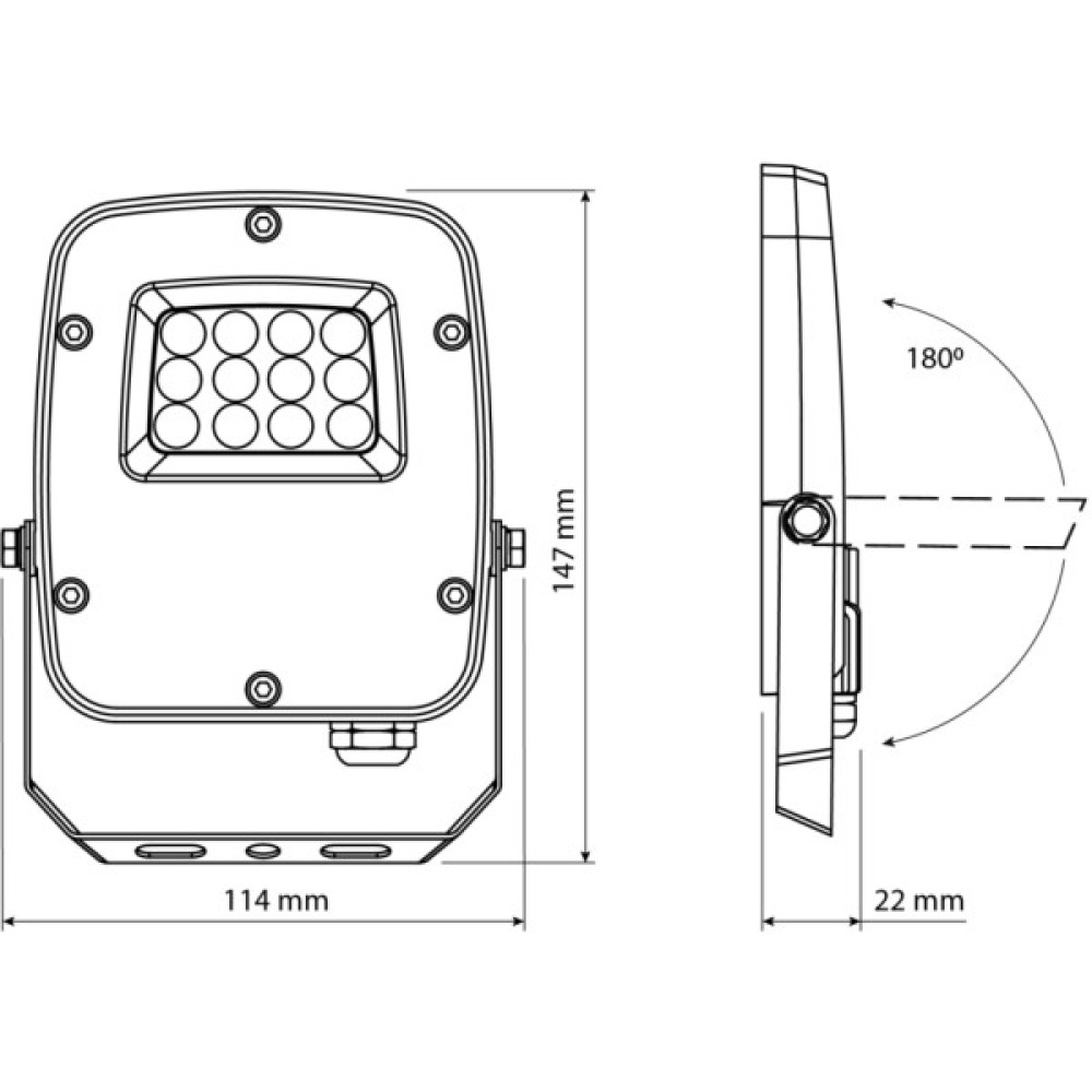 Прожектор Videx F5 10W 3000-5000-6500K 230V White (VL-F5-010CW)