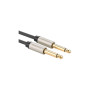 Кабель мультимедійний 6.35mm M to 6.35mm M 3.0m AV128 gray Ugreen (10639)