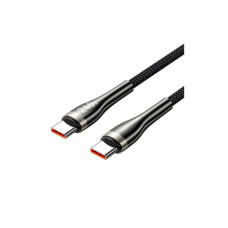 Дата кабель USB-C to USB-C 2.0m 5A nylon braided black Vention (CTYBH)