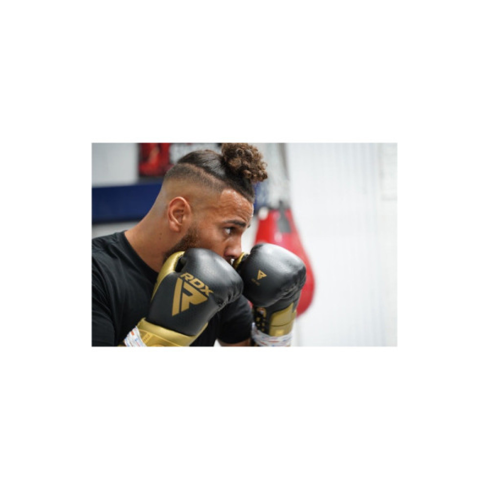 Боксерські рукавички RDX Mark Pro Sparring Tri Lira 2 Golden 14 oz (BGM-PSTL2G-14OZ)
