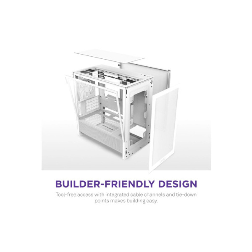 Корпус для ПК NZXT H3 Flow All White (CC-H31FW-01)