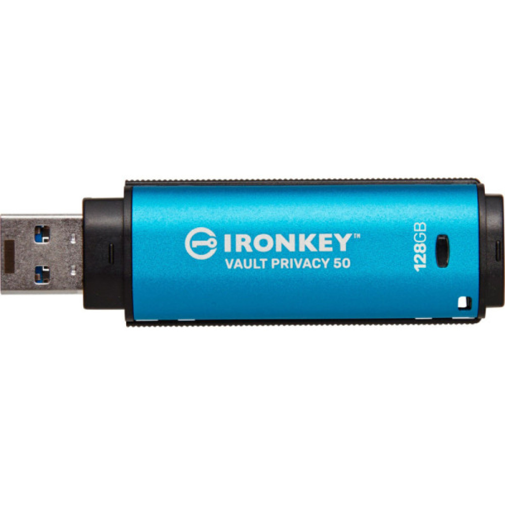 USB флеш накопичувач Kingston 128GB IronKey Vault Privacy 50 Blue USB 3.2 (IKVP50/128GB)