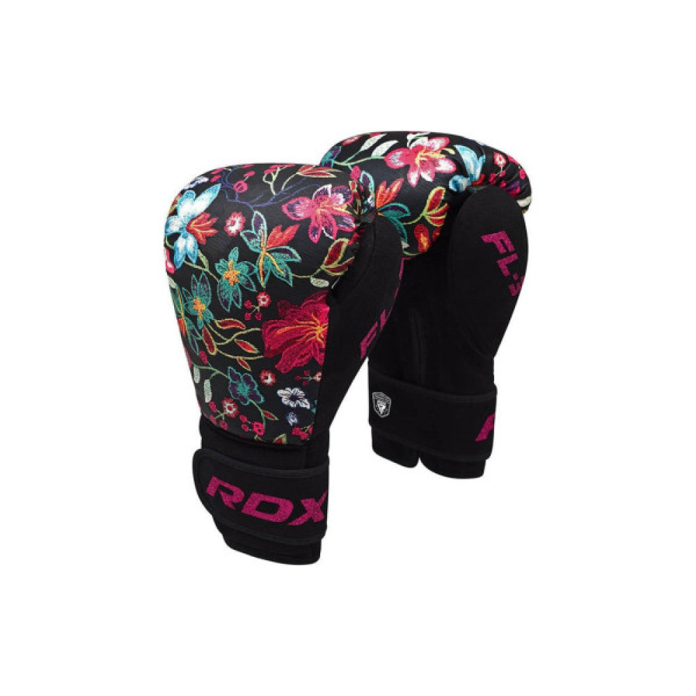 Боксерські рукавички RDX FL-3 Floral Black 8 унцій (BGR-FL3-8OZ)