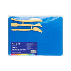 Дошка для пластиліну Kite набір Classic дошка + 3 стеки, синій (K-1140-02)
