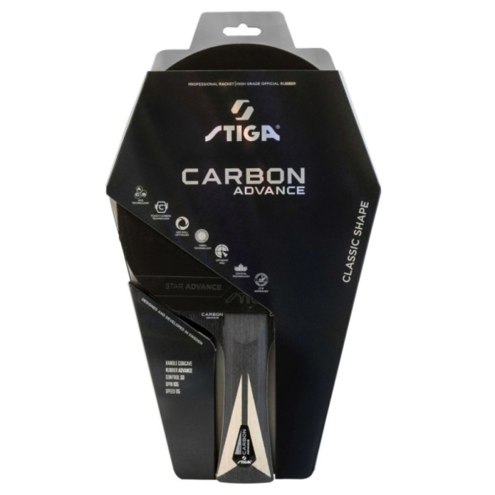 Ракетка для настільного тенісу Stiga Carbon Advance FL (1215-1001-35) (932355)