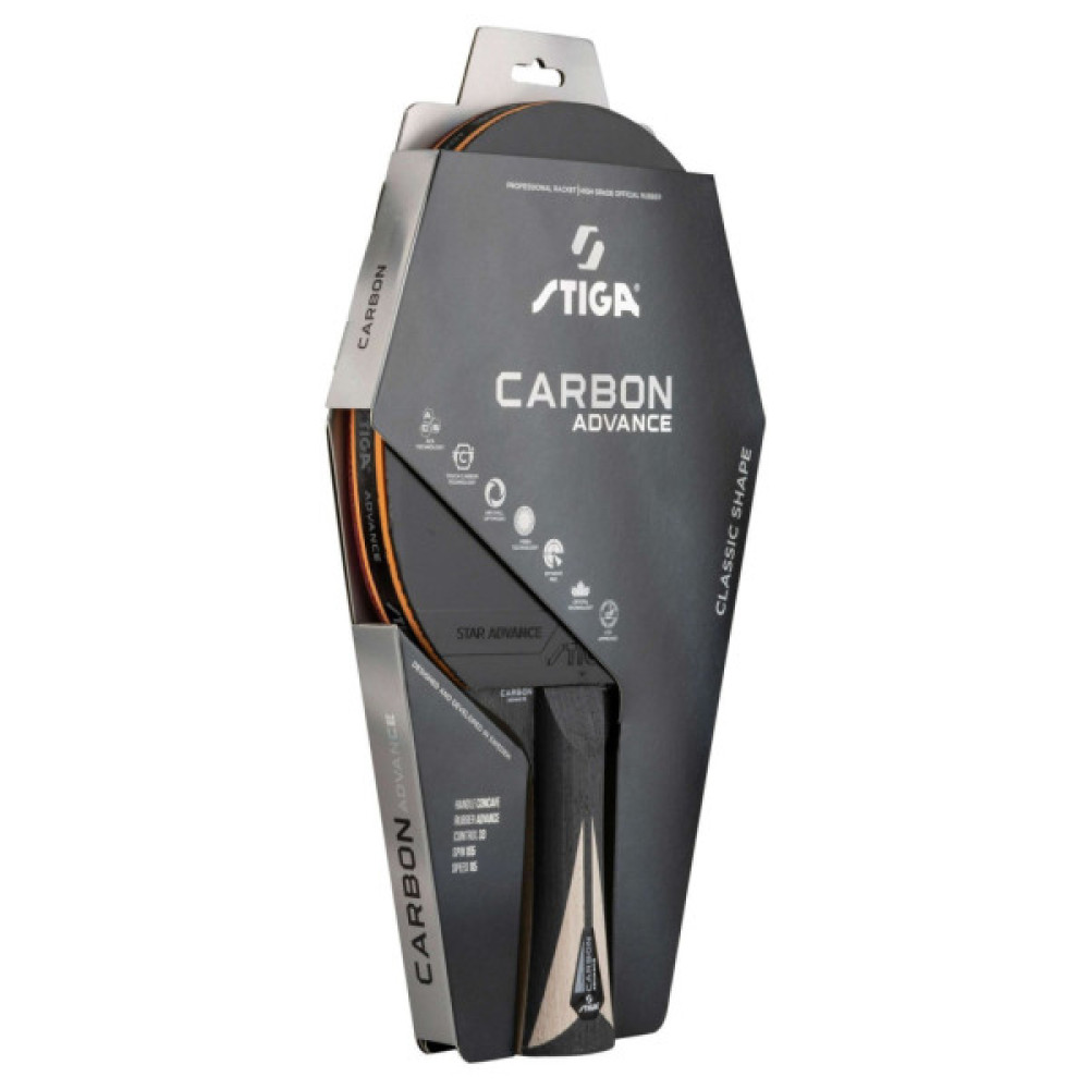 Ракетка для настільного тенісу Stiga Carbon Advance FL (1215-1001-35) (932355)