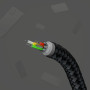 Кабель USB-A > Lightning заряджання/синхронізації Belkin 1м, плетений, силіконовий, з ремінцем на магніті, чорний